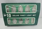 10 Deluxe Fancy Light Set White Glitter Pinecone Indoor Decor Holiday Christmas. Fixed Price $22.69.