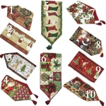 Tache Santa Festive Winter Holiday Christmas Xmas Woven Tapestry Table Runners. Fixed Price $19.99.