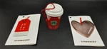 Starbucks Ceramic Christmas Ornament Lot 3 Coffee Cup Heart & Gift Tag. Fixed Price $23.00.