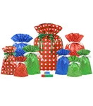 Holiday Gift Bag And Tag Set Polka Dots Christmas. Fixed Price $9.99.