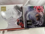 Mikasa Footed Bowl Inch Crystal WY601/810 And 1/4" Leaf Plate WY247/915 Nib. Fixed Price $19.00.