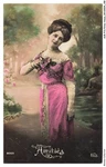 AUBP13-1049-HOLIDAY-GREETINGS Friendships Woman. Fixed Price $5.42.