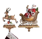 Joseph's Studio By Roman - Set Of 2 Santa With Reindeer Stocking Brown. Fixed Price $173.99.
