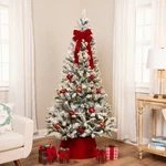 Northlight 6.5' X 39" Flocked White Pine Slim Artificial Christmas Tree Warm Led. Fixed Price $309.49.