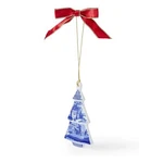 Spode Blue Italian Tree-shaped Ornament, Festive Christmas Holiday Hanging Decor. Fixed Price $20.00.