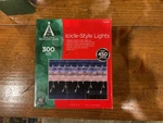Holiday Wonderland Icicle Style Lights 300 Clear. Fixed Price $30.00.