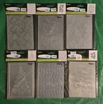 Lot 6 Darice Embossing Folders Christmas Tree Brick Wall Invited Miss You Rose. Fixed Price $16.99.