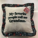 St. Nicholas Christmas Throw Pillow My Favorite People Call Me Grandma 14" X. Fixed Price $11.95.