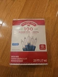 Holiday Time 100 Clear Mini Lights 21.5 Ft. Indoor/outdoor. Fixed Price $7.46.